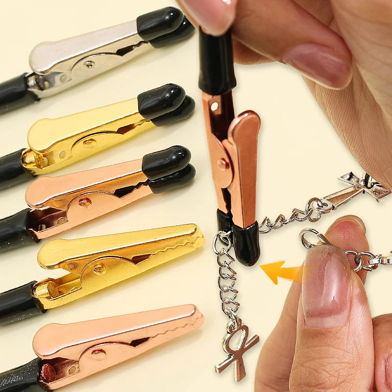 10/1X Bracelet Assisted Wearing Clips with Rubber-Coated 3 Colors Bracelet Clasps Helper Clamps Metal Tools Jewelry Accessories